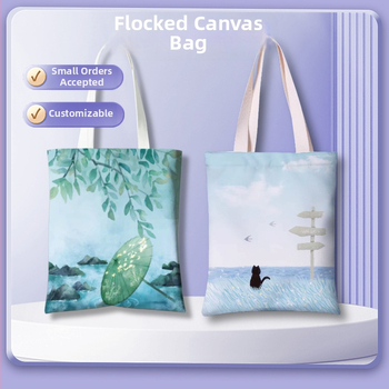 Geantă tote din pânză velurată cu personalizare DIY și ciucure, stil retro-literar, versatilă pentru muncă