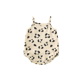 Rompă de vară pentru nou-născuți — unisex din bumbac, salopetă cu bretele, fără mâneci, super drăguț outfit pentru bebeluși