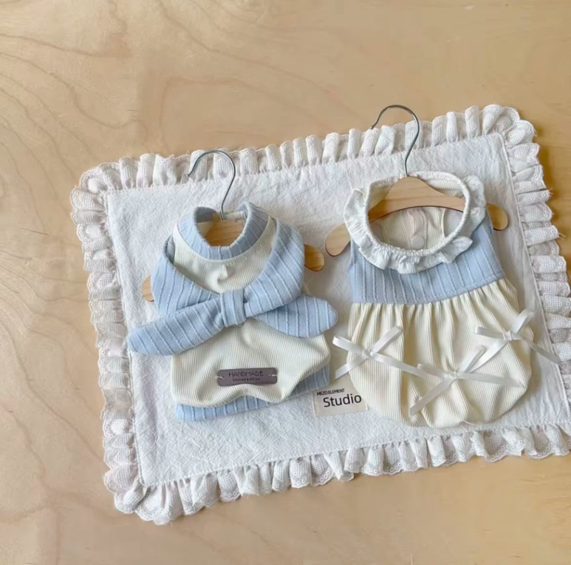 Rochie-vestă în stil coreean INS pentru câini mici și vestă pentru pisici — Bichon Frisé, Teddy, Pomeranian