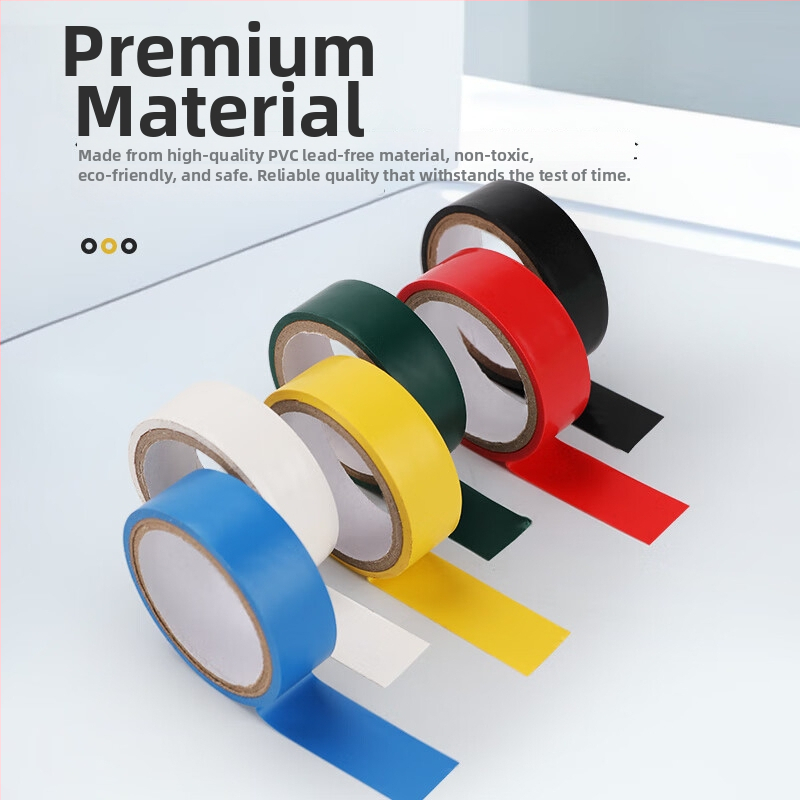 Bandă izolatoare electrică PVC, ignifugă și rezistentă la umezeală, cu aderență înaltă, 16 mm × 3 m, cu o singură față.