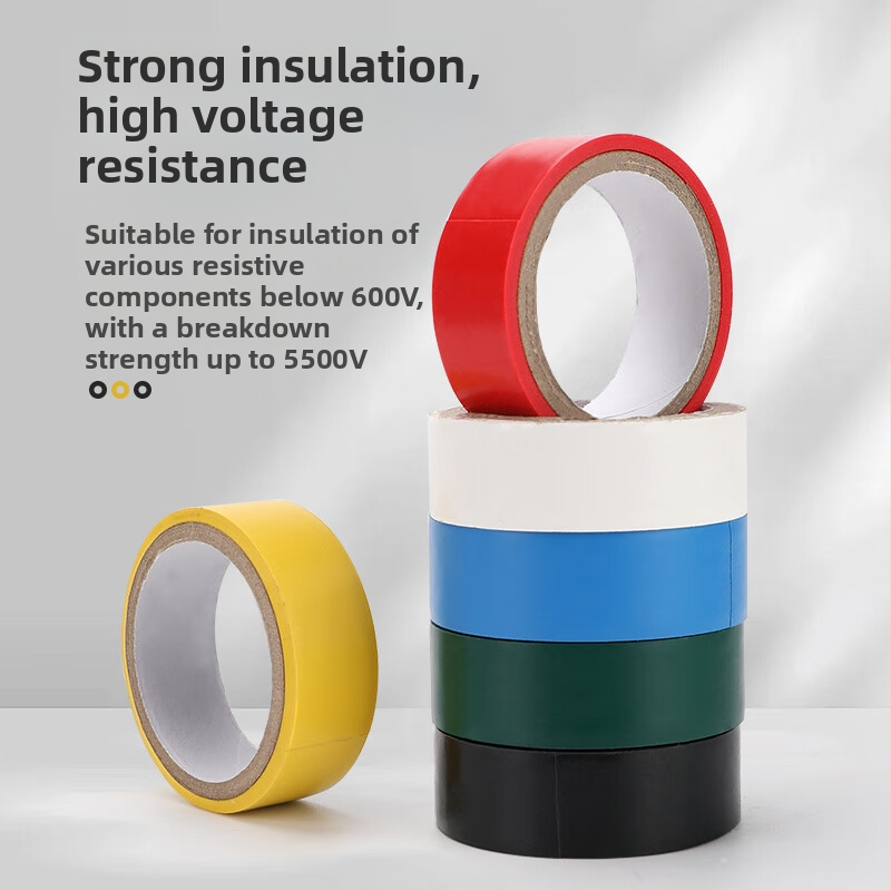 Bandă izolatoare electrică PVC, ignifugă și rezistentă la umezeală, cu aderență înaltă, 16 mm × 3 m, cu o singură față.
