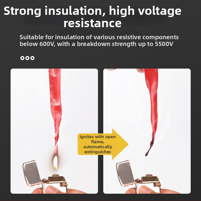 Bandă izolatoare electrică PVC, ignifugă și rezistentă la umezeală, cu aderență înaltă, 16 mm × 3 m, cu o singură față.