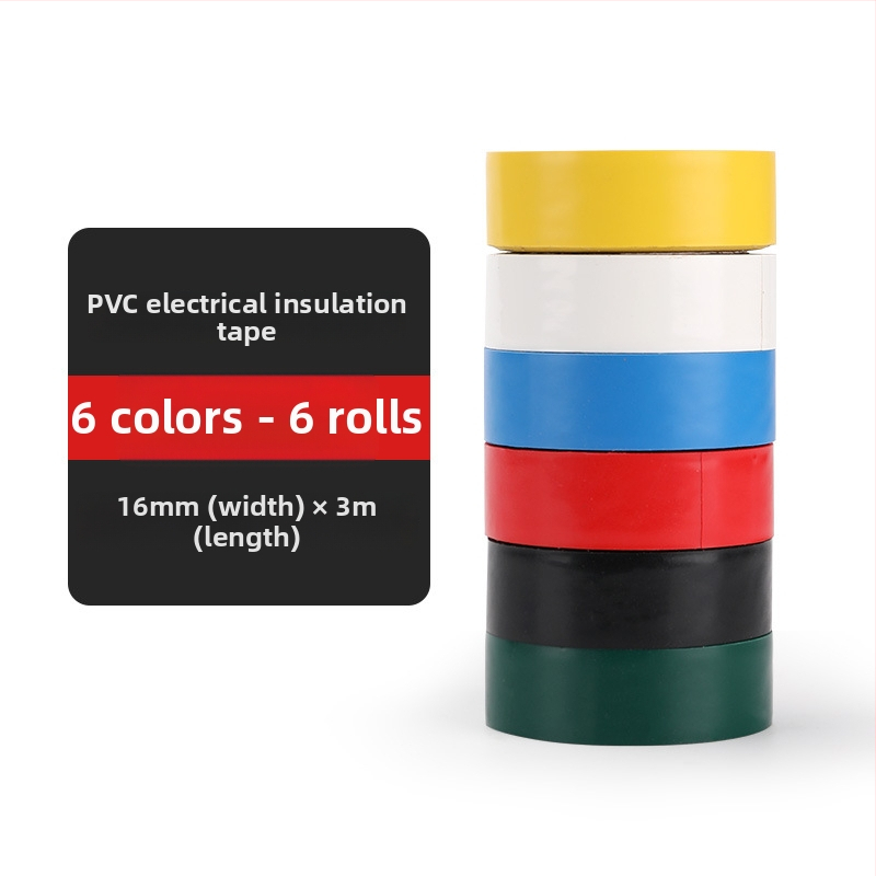 Bandă izolatoare electrică PVC, ignifugă și rezistentă la umezeală, cu aderență înaltă, 16 mm × 3 m, cu o singură față.