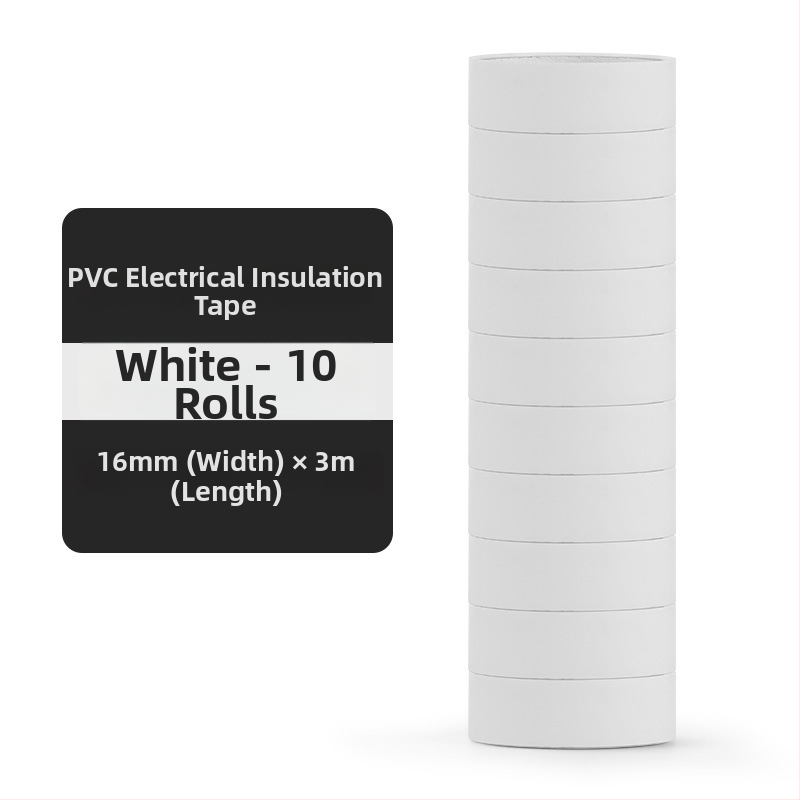 Bandă izolatoare electrică PVC, ignifugă și rezistentă la umezeală, cu aderență înaltă, 16 mm × 3 m, cu o singură față.