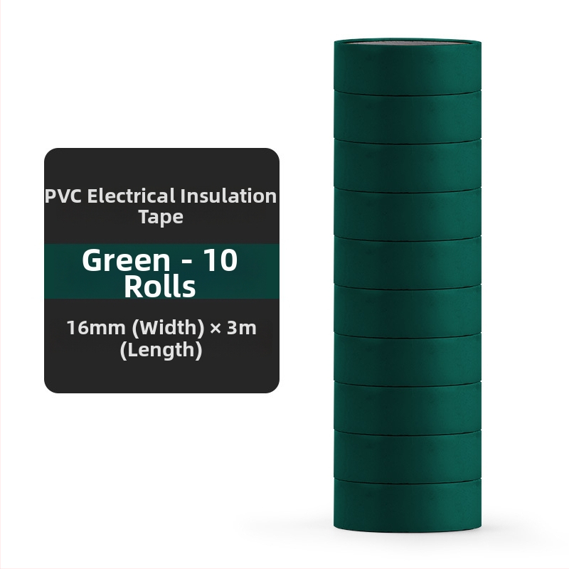 Bandă izolatoare electrică PVC, ignifugă și rezistentă la umezeală, cu aderență înaltă, 16 mm × 3 m, cu o singură față.
