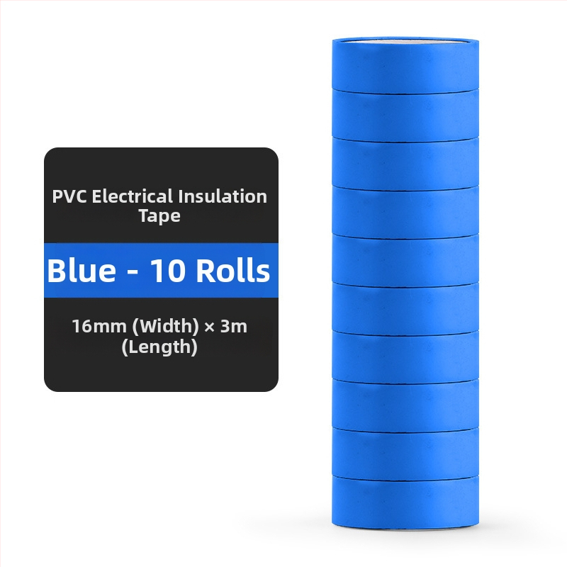 Bandă izolatoare electrică PVC, ignifugă și rezistentă la umezeală, cu aderență înaltă, 16 mm × 3 m, cu o singură față.