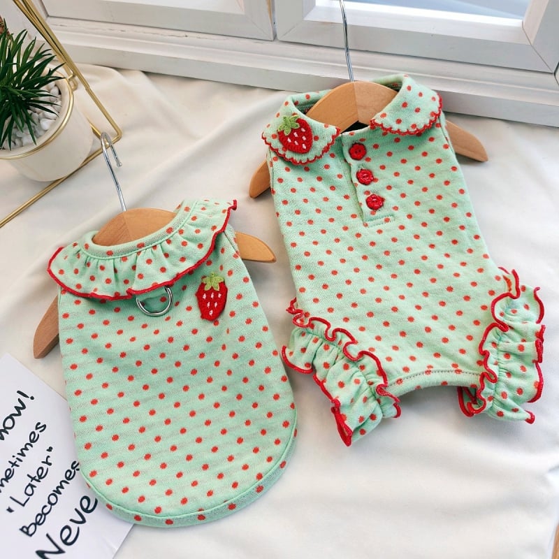 Rochie de primăvară pentru câini mici cu protecție a abdomenului și guler cu rever – potrivită pentru Bichon Frisé și Shih Tzu, pentru toate anotimpurile