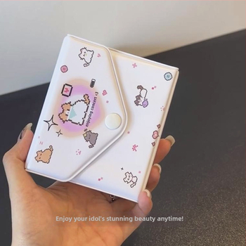 Pixel Cat album de carduri cu 40 compartimente, 20 pagini, copertă PVC, stil desen animat