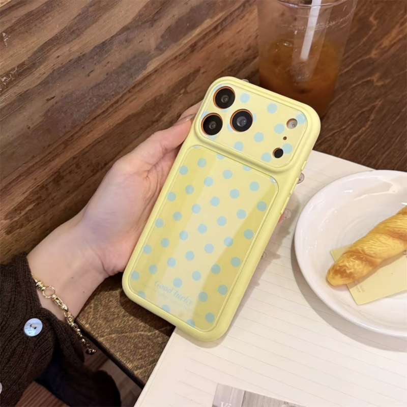 Husă în stil coreean cu buline pentru iPhone 17 Pro Max, husă 2-in-1, set 13/12