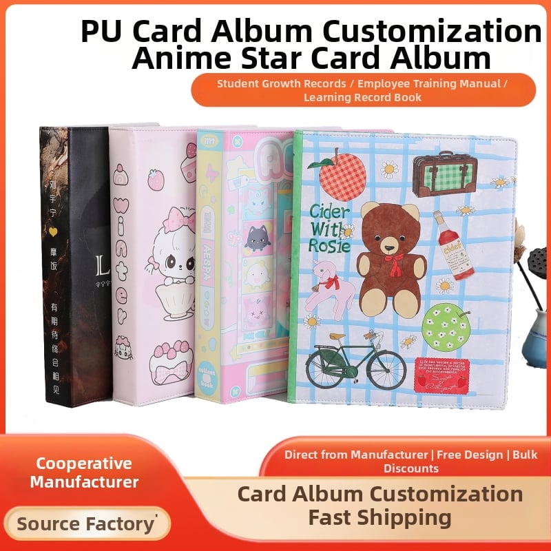 Album PU personalizat pentru carduri cu vedete din anime, album foto Polaroid, album de stocare pentru carduri pentru festivaluri de muzică