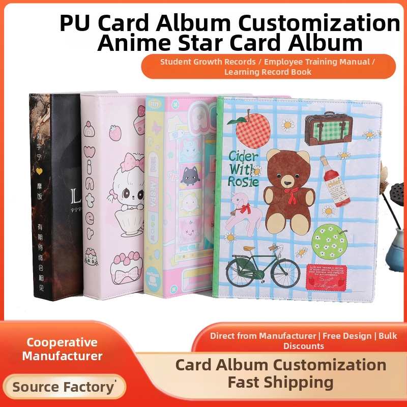 Album PU personalizat pentru carduri cu vedete din anime, album foto Polaroid, album de stocare pentru carduri pentru festivaluri de muzică