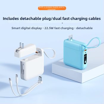 Power Bank 20000mAh cu încărcare rapidă de 22,5W și priză AC încorporată – încărcător portabil de capacitate mare