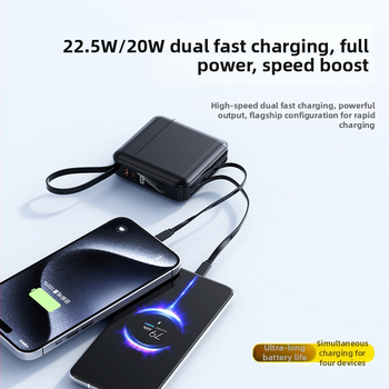 Power Bank 20000mAh cu încărcare rapidă de 22,5W și priză AC încorporată – încărcător portabil de capacitate mare