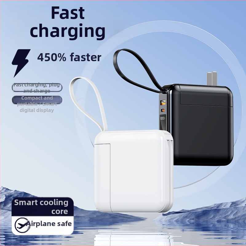 Power Bank 20000mAh cu încărcare rapidă de 22,5W și priză AC încorporată – încărcător portabil de capacitate mare