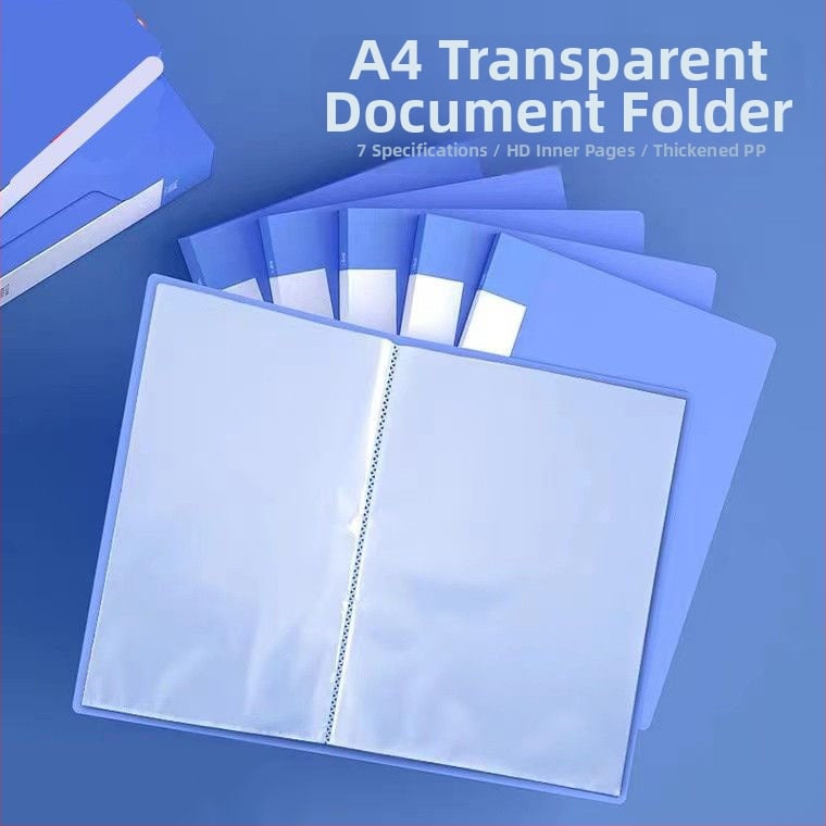 Dosar A4 din PP transparent, gros, pentru birou