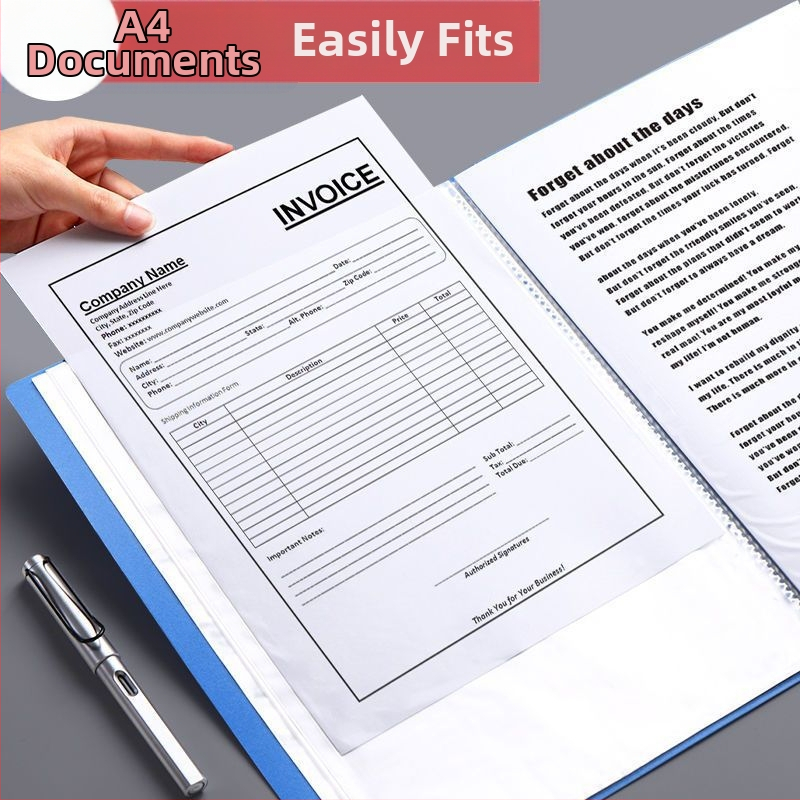 Dosar A4 din PP transparent, gros, pentru birou