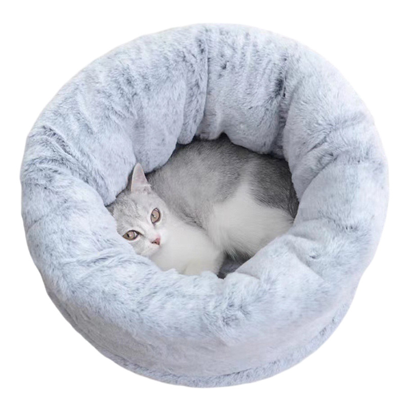 Cuib închis pentru pisici, cald iarna, sac de dormit gros și saltea