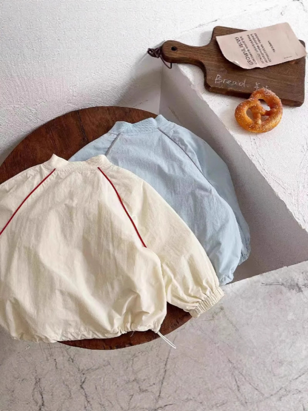 Jachetă ușoară pentru copii, primăvară-toamnă, cu fermoar, guler înalt, protecție UV, broderie cu litere, mâneci lungi, unisex