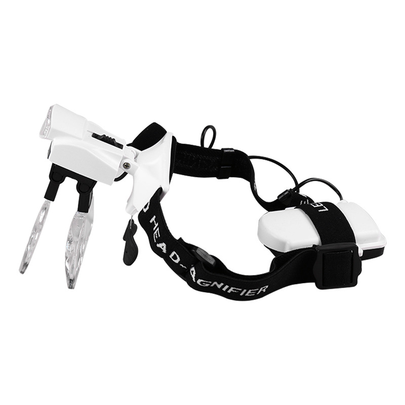 Lupa de citit LED montată pe cap, lentile HD multiple, pentru repararea ceasurilor, model 9892C2