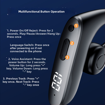 W8 căști Bluetooth cu suport pentru ureche, wireless, conducţie osoasă, ne-in-auricular, căști sportive cu anulare zgomot, IPX5, peste 8 ore autonomie, Bluetooth 5.2