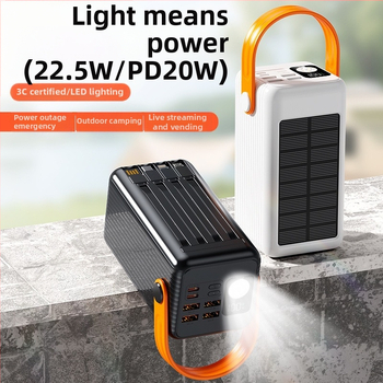 Power bank solar portabil de 100000mAh pentru camping în aer liber cu încărcare rapidă