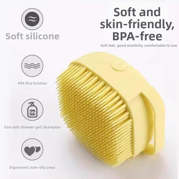 Perie de baie din silicon pentru câini – perie de îngrijire pentru animale de companie