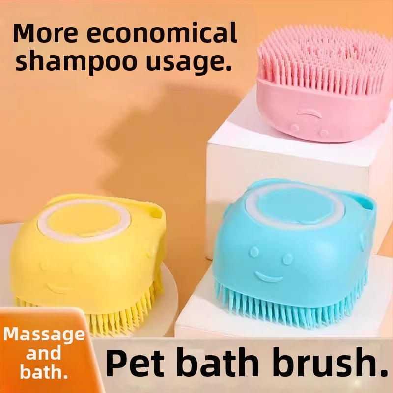 Perie de baie din silicon pentru câini – perie de îngrijire pentru animale de companie