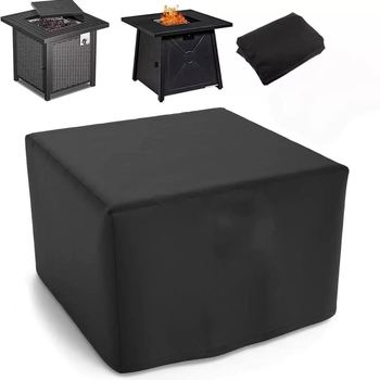 Husă pătrată pentru foc de grădină/barbecue exterior, impermeabilă, rezistentă la praf, UV