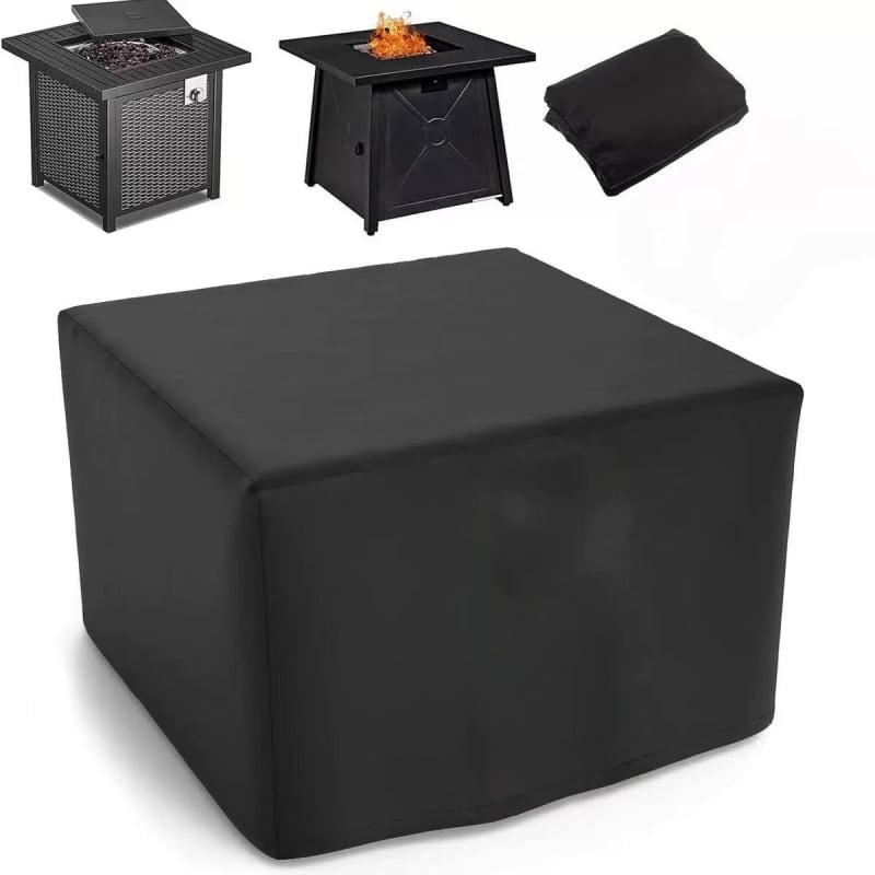 Husă pătrată pentru foc de grădină/barbecue exterior, impermeabilă, rezistentă la praf, UV