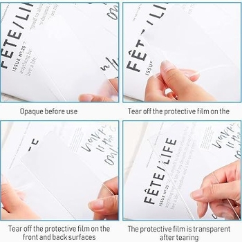 Suport acrilic pentru semne cu spate adeziv, plăcuță cu nume, transparent, 20.32 × 5.08 cm