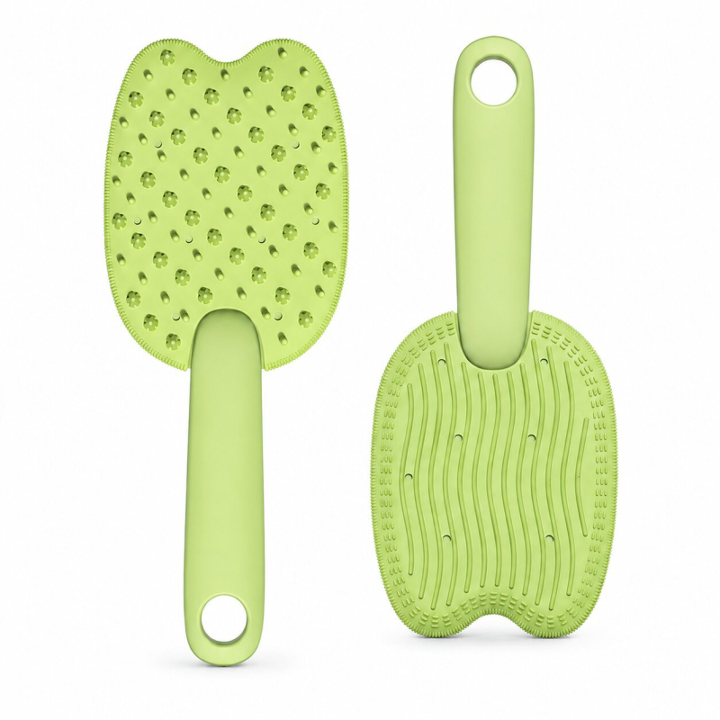 Perie de baie din silicon pentru pisici și câini, pieptene pentru îngrijire și curățare, instrument de îndepărtare a părului, perie de baie pentru baie