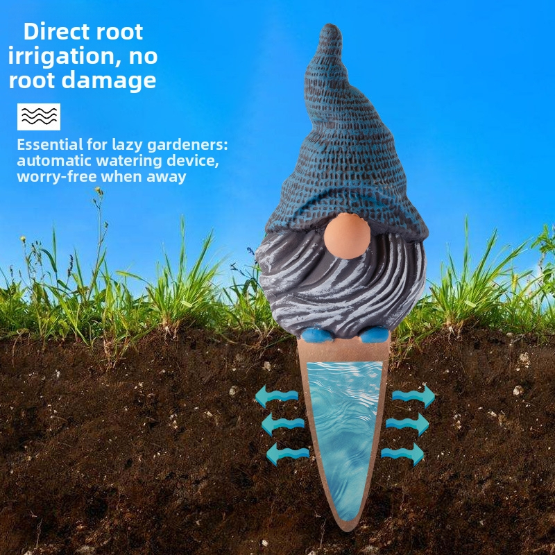 Dispozitiv ceramic pentru udarea plantelor, emițător de scurgere cu temă gnom, set de 4 instrumente de irigație