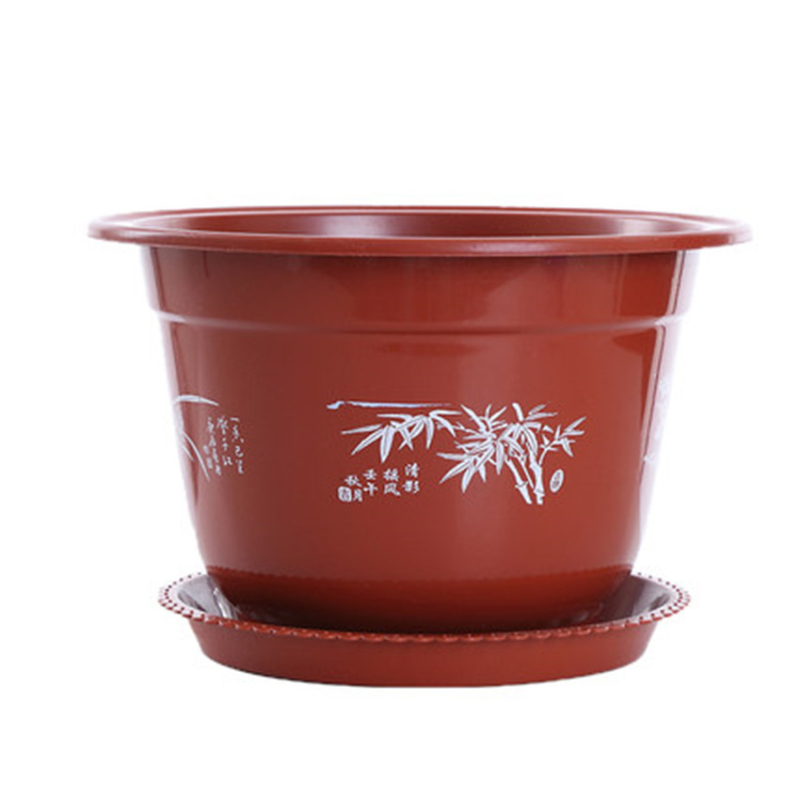 Ghiveci circular din plastic, mare, cu pereți groși, pentru balcon, pentru răsaduri și suculente