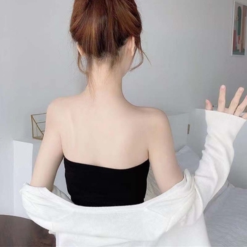 Sutien bandeau fără bretele, fără cusături, spate deschis, design versatil