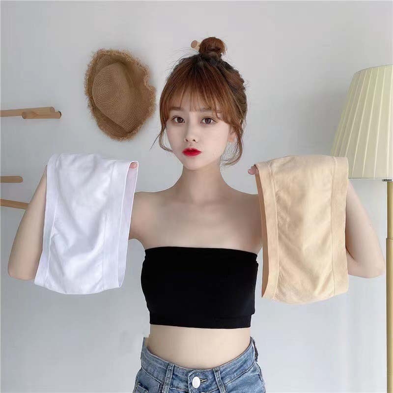 Sutien bandeau fără bretele, fără cusături, spate deschis, design versatil