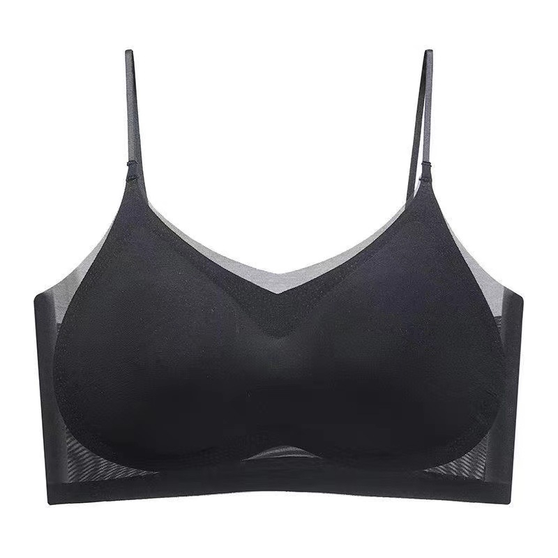 Sutien fara cusături Ice-Silk pentru vară, cupe ultra-subțiri cu perne încorporate, design pentru spate frumos