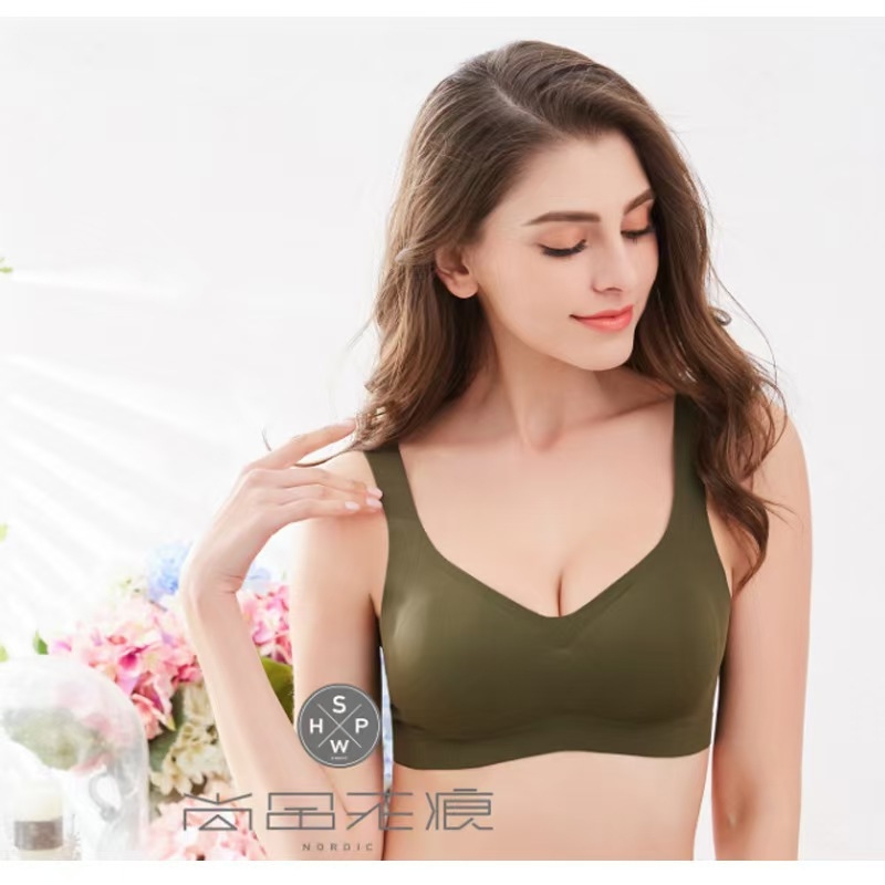 Sutien sport fără cusături, push-up, decolteu adânc în V, 4-a generație