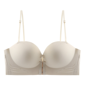 Sutien fără cusături, fără bretele, cu închidere frontală, adaptat pentru bust mic, respirabil, cu efect push-up, pentru femei.