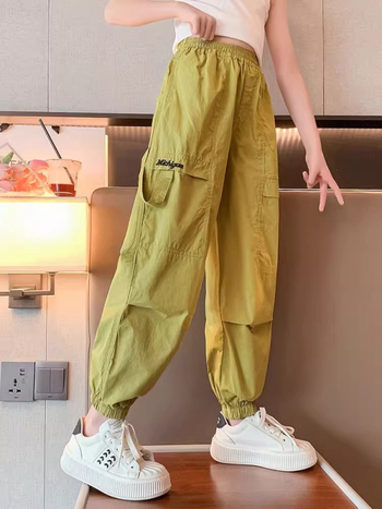 Pantaloni cargo casual pentru fete, vară 2024, croială lejeră, pantaloni lungi anti țânțari, universali