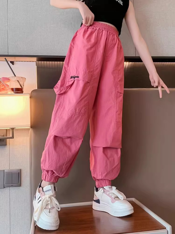Pantaloni cargo casual pentru fete, vară 2024, croială lejeră, pantaloni lungi anti țânțari, universali