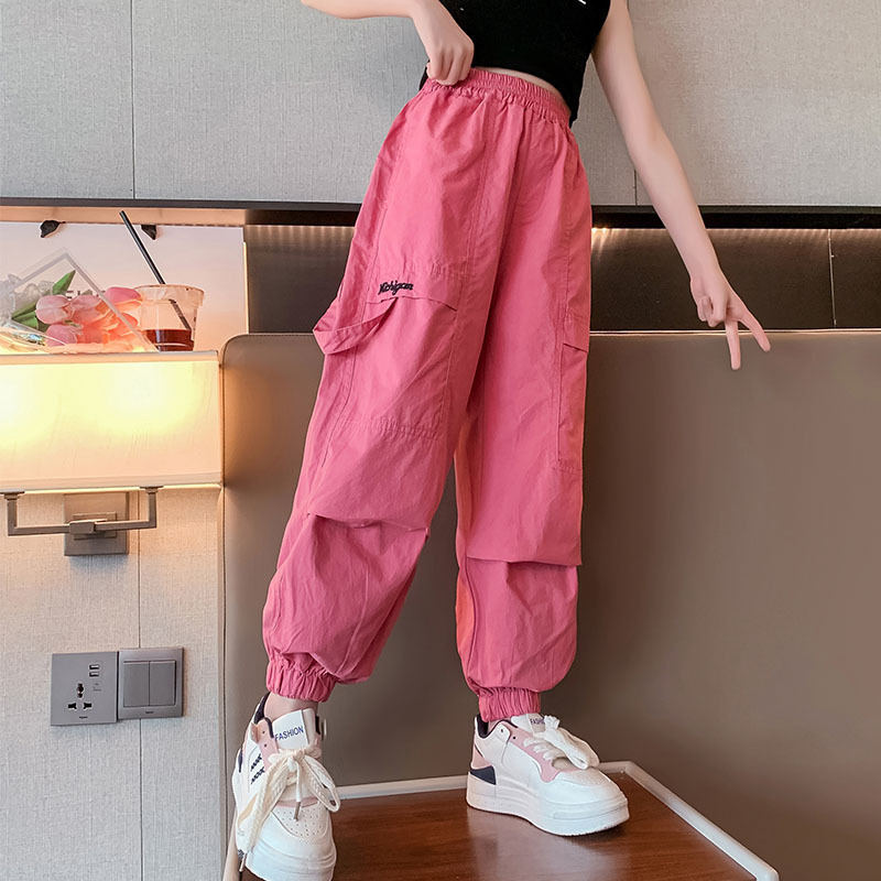 Pantaloni cargo casual pentru fete, vară 2024, croială lejeră, pantaloni lungi anti țânțari, universali
