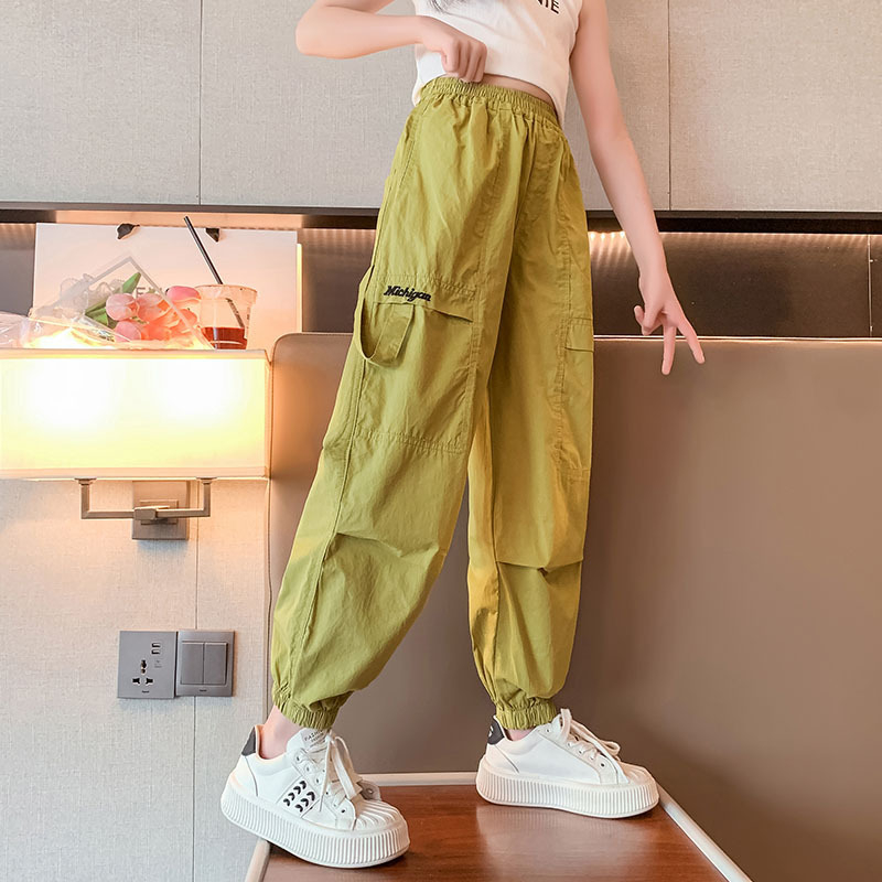 Pantaloni cargo casual pentru fete, vară 2024, croială lejeră, pantaloni lungi anti țânțari, universali