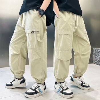 Pantaloni cargo anti țânțari pentru copii, vară ușori, nailon, stil casual