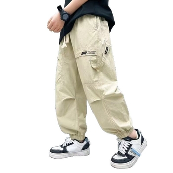 Pantaloni cargo anti țânțari pentru copii, vară ușori, nailon, stil casual