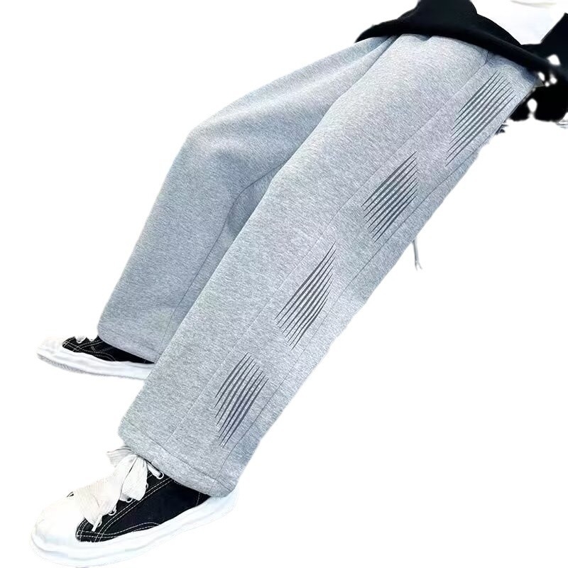 Pantaloni pentru copii cu dungi, croială lejeră, drepti, pentru primăvară și toamnă