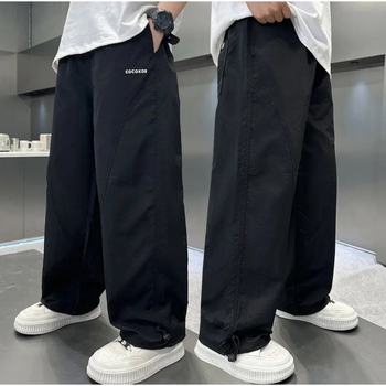 Pantaloni sport de vară pentru copii, din bumbac, croială dreaptă, casual, pentru copii peste 8 ani