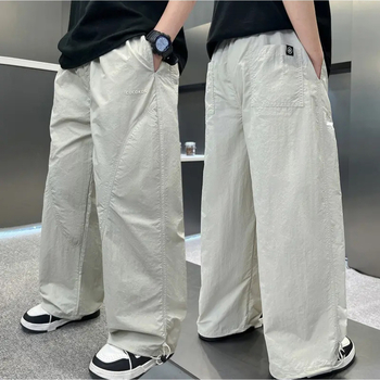 Pantaloni sport de vară pentru copii, din bumbac, croială dreaptă, casual, pentru copii peste 8 ani