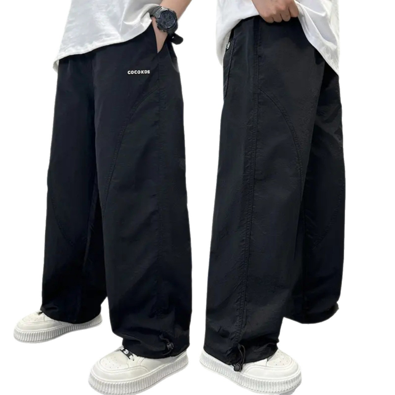 Pantaloni sport de vară pentru copii, din bumbac, croială dreaptă, casual, pentru copii peste 8 ani