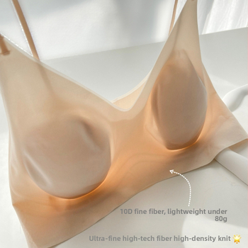 Sutien push-up fără spate, cu design în spate U, bretele subțiri