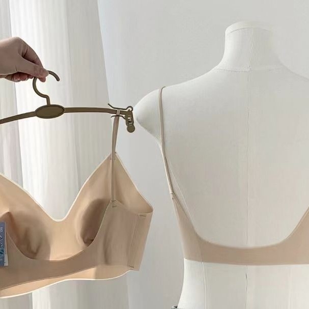 Sutien push-up fără spate, cu design în spate U, bretele subțiri